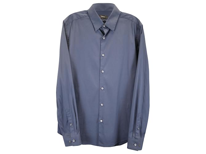 Theory Button-down Shirt in Navy Blue Cotton  ref.1403768