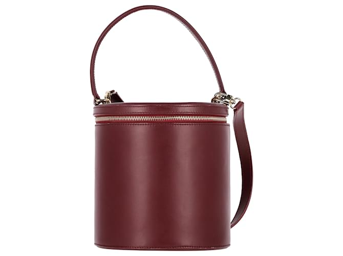 Bolsa balde Staud Vitti em couro cor de vinho Vermelho Bordeaux  ref.1403827