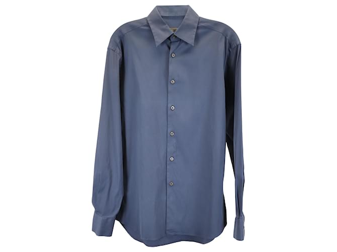 Camicia Button Down Prada in cotone Blu 