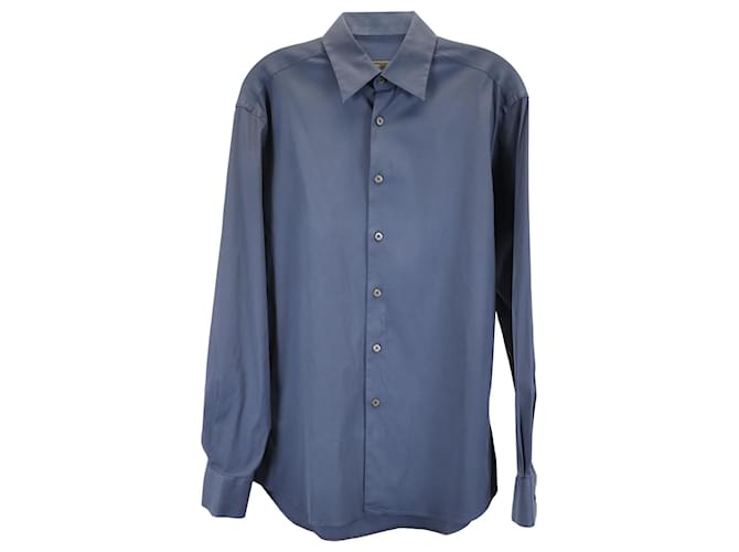 Prada Button-down Shirt in Blue Cotton  ref.1403846