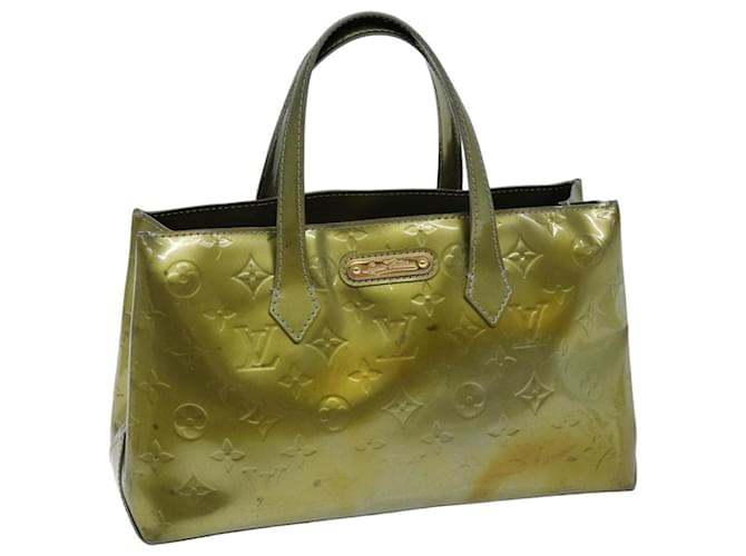 LOUIS VUITTON Monograma Vernis Wilshire PM Bolsa Cinza Art Déco M91627 Autenticação de LV 75527 Couro envernizado  ref.1403866