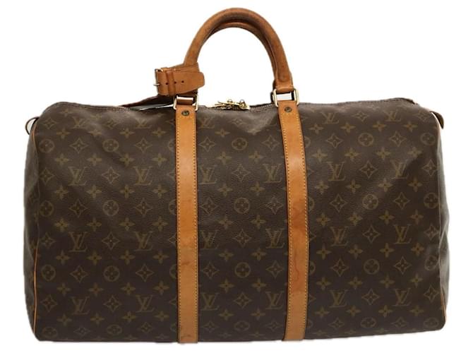 Louis Vuitton Monograma Keepall 50 Boston Bag M41426 Autenticação de LV 73921 Lona  ref.1403872