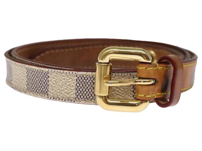 LOUIS VUITTON Damier Azur Ceinture Tresor Belt 36.2"" M9730 LV Auth ti1747  ref.1403883