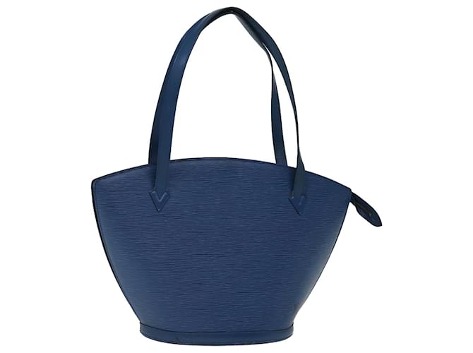 LOUIS VUITTON Epi Saint Jacques Bolsa de Ombro Azul M52275 auth 75192 Couro  ref.1403884