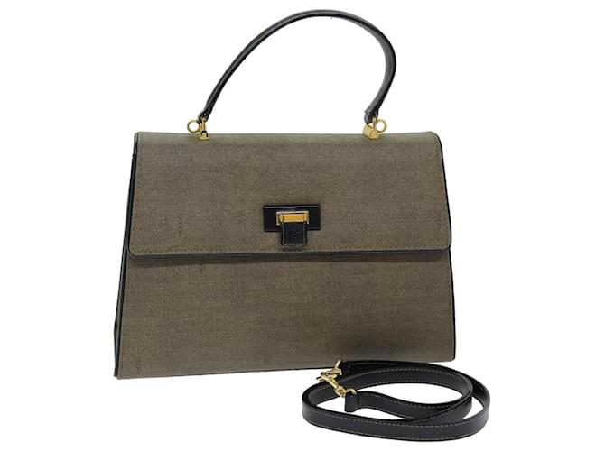 FENDI Borsa a mano in PVC 2modo Brown Auth 75564 Marrone  ref.1403897