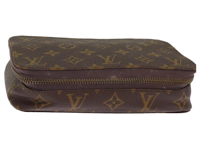 LOUIS VUITTON Monogram Poche Monte Carlo Jewelry Box M47352 LV Auth 75681 Cloth  ref.1403898