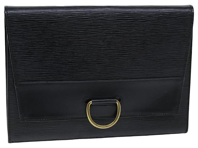 LOUIS VUITTON Pochette Epi Jena Nera M52722 LV Auth bs14640 Nero Pelle  ref.1403908