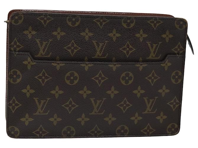 LOUIS VUITTON Monogram Pochette Homme Pochette M51795 LV Auth ep4209 Toile Monogramme  ref.1403910