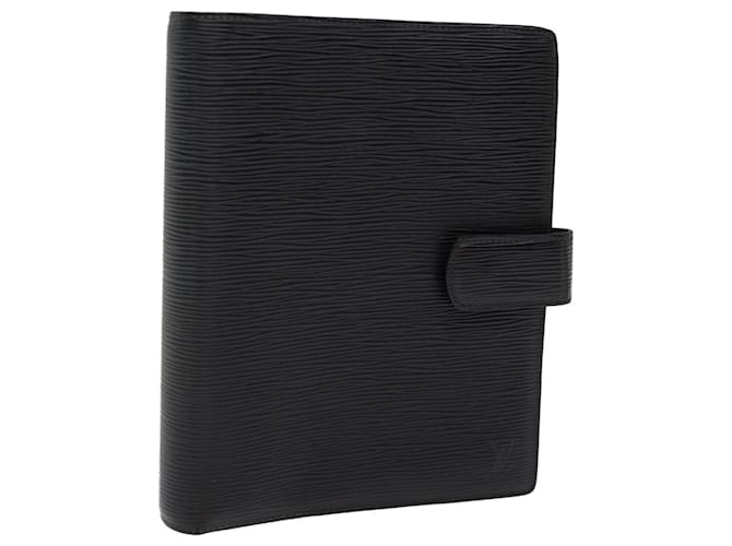 LOUIS VUITTON Epi Agenda GM Planificador de día cubierta negra R20212 LV Auth 75521 Negro Cuero  ref.1403927