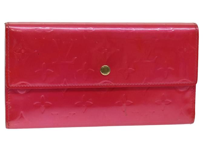 LOUIS VUITTON Vernis Porte Tresol Internationale Geldbörse Rosa M91246 LV Auth 75577 Pink Fuschia Lackleder  ref.1403930