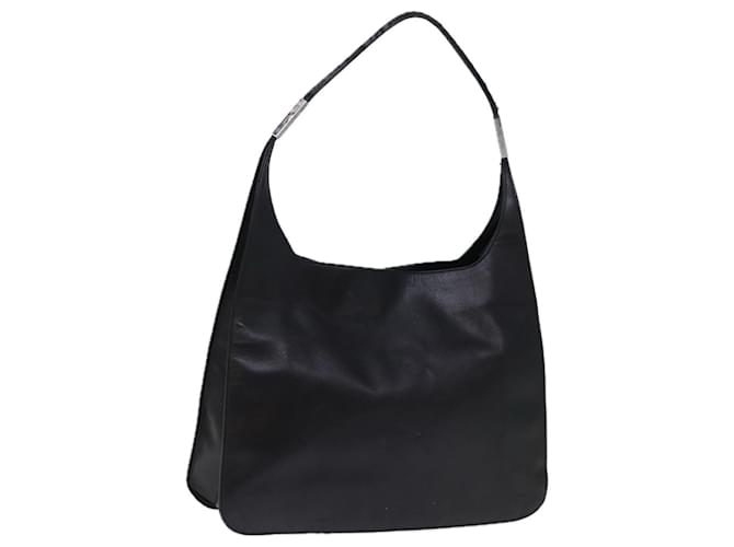 Bolsa de ombro GUCCI preta de couro 001 3192 002113 Autenticação14435 Preto  ref.1403937