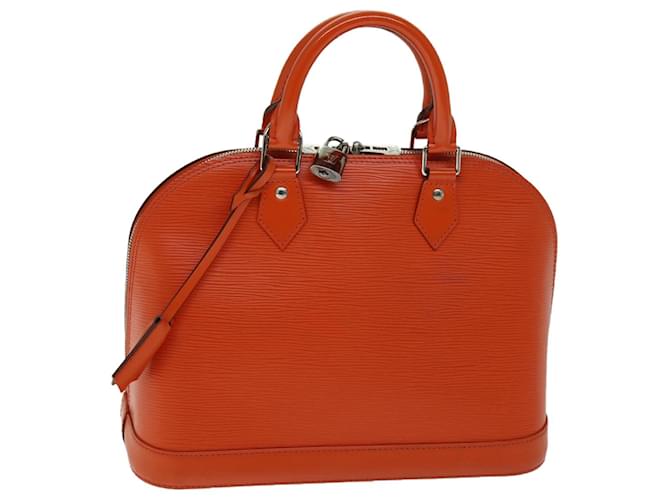 LOUIS VUITTON Bolso de mano Epi Alma PM Naranja Pimón M40623 LV Auth 75380 Cuero  ref.1403942