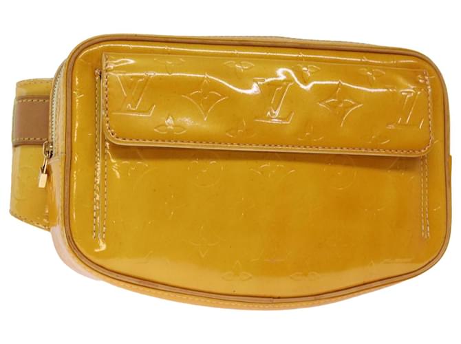 LOUIS VUITTON Monogram Vernis Fulton Waist Bag Lime Yellow M91043 LV Auth yb574 Patent leather ref.1403945 Joli Closet