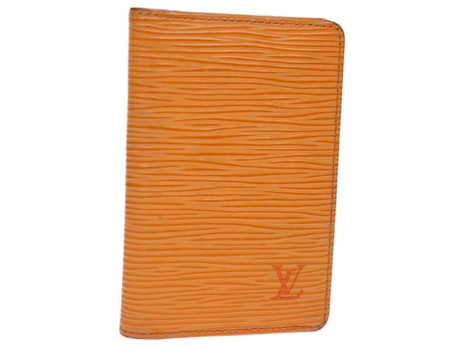 LOUIS VUITTON Epi Organizer Dupoch Card Case Mandarin M6358H LV Auth 75410 Grey Leather  ref.1403947