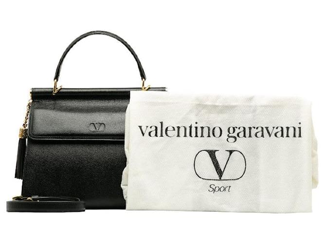 Borsa in pelle Valentino con frange 2WAY nera in ottime condizioni Nero  ref.1404034