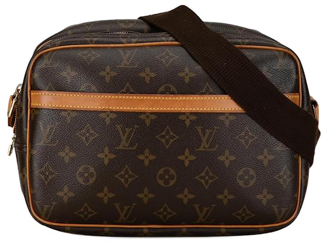 Louis Vuitton Brown Monogram Reporter PM Marrom Couro Lona  ref.1404084