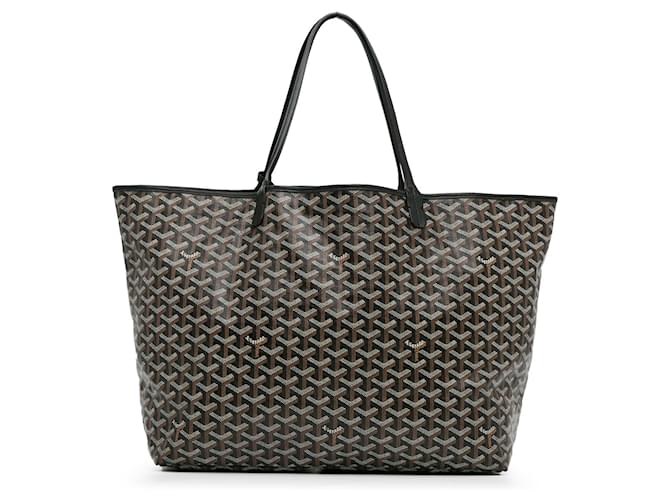 Goyard Schwarze Goyardine Saint Louis GM Kalbähnliches Kalb Tuch  ref.1404151