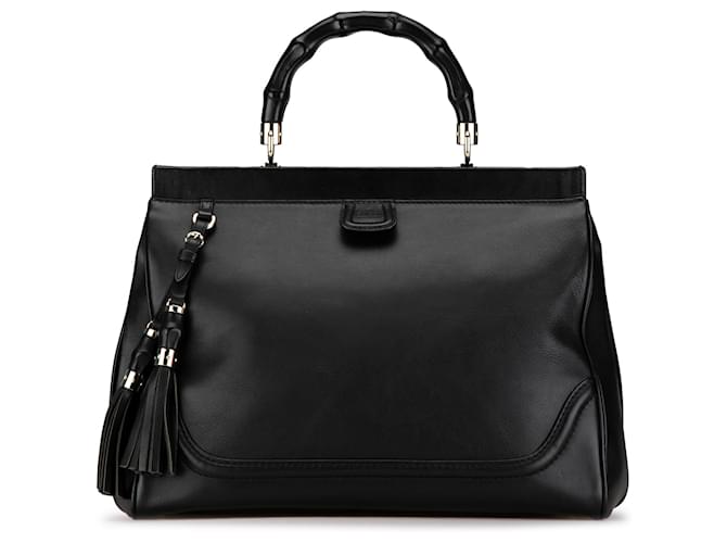 Sac à poignée supérieure audacieux en cuir noir Gucci Veau façon poulain  ref.1404155