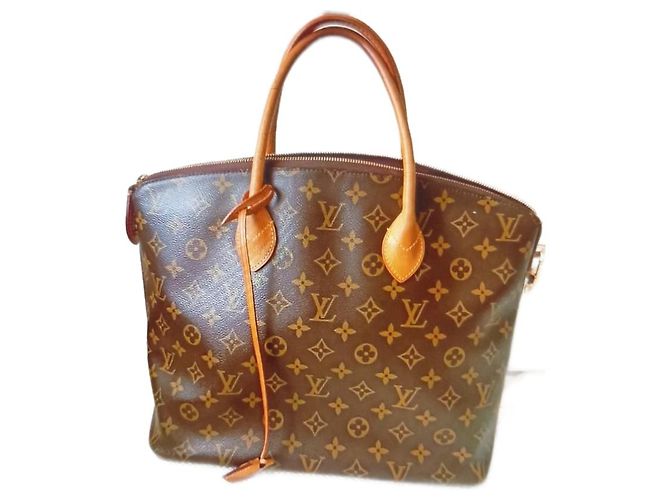 Lockit Borsa a mano Louis Vuitton Lockid Cognac in pelle di vitello