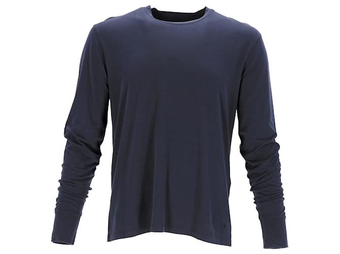 Tom Ford Long Sleeve Shirt in Navy Blue Cotton  ref.1404180