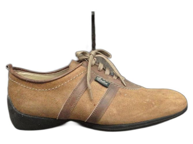 Derbies Paraboot Marron Clair Daim