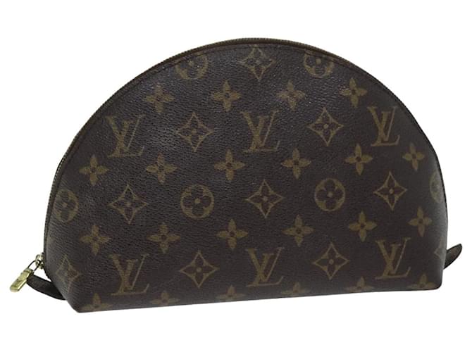 LOUIS VUITTON Monogram Trousse Demi Ronde Cosmetic Pouch M47520 LV Auth 75708 Cloth  ref.1404230