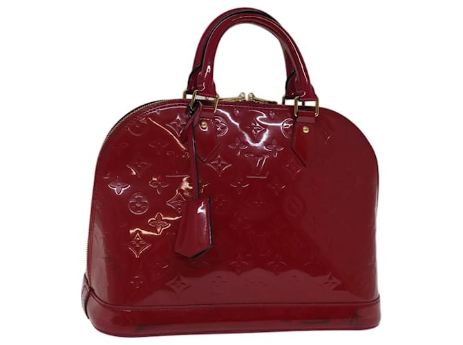 LOUIS VUITTON Monogram Vernis Alma PM Bolso de mano Rose Indian M91770 LV Auth 75382 Charol  ref.1404238