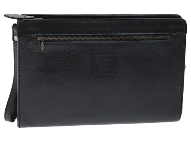 Autre Marque Burberrys Clutch Bag Leather Black Auth bs14433  ref.1404244