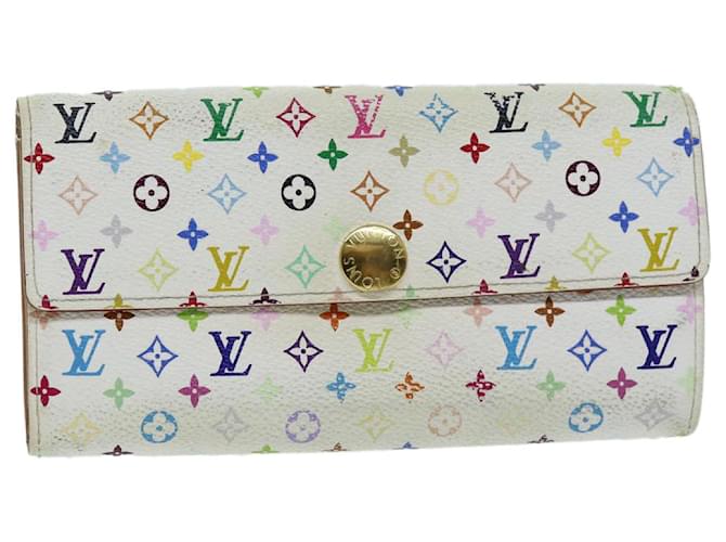 Carteira LOUIS VUITTON Multicolor Portefeuille Sarah Branco M93532 LV Auth bs14528  ref.1404247