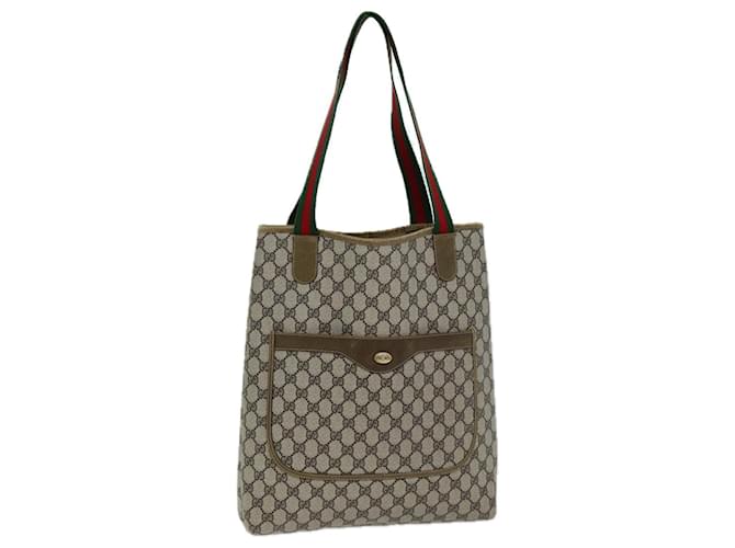 GUCCI GG Supreme Web Sherry Line Tote Bag PVC Rouge Beige Vert Auth ep4242  ref.1404264