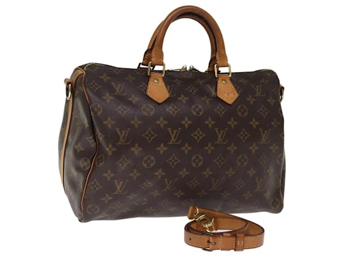 Louis Vuitton Monogram Speedy Bandouliere 35 Bolsa de mão M41111 Autenticação de LV 75286 Monograma Lona  ref.1404273