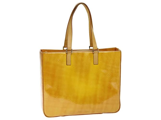 LOUIS VUITTON Monogram Vernis Columbus Tote Bag Jaune M91047 Auth LV 75400 Cuir vernis  ref.1404287