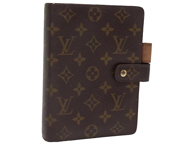 LOUIS VUITTON Monogram Agenda MM Day Planner Cover R20105 LV Auth hk1285 Monograma Lona  ref.1404288