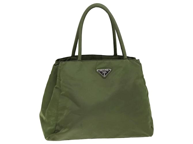 Tote PRADA Einkaufstasche Nylon Khaki Auth 75229  ref.1404306