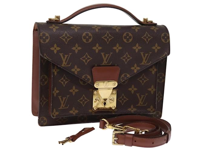 Louis Vuitton Monogram Monceau 28 Bolsa 2maneira M51185 Autenticação de LV 75522 Monograma Lona  ref.1404307