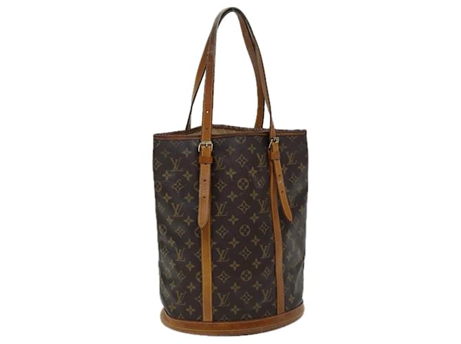 LOUIS VUITTON Monogram Bucket GM Bolsa de Ombro M42236 Autenticação de LV 74163 Monograma Lona  ref.1404316