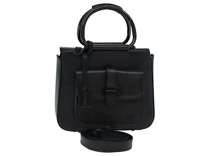 Bolsa GUCCI Couro 2caminho preto 000 2058 3086 auth 75404  ref.1404331