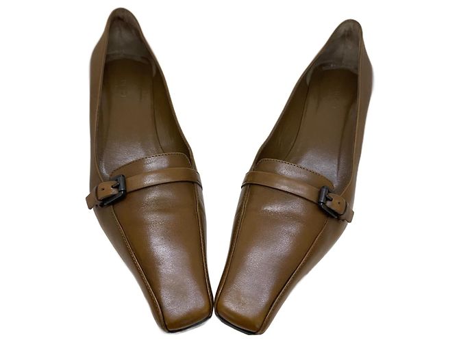 Gucci Leather Heels Light Brown