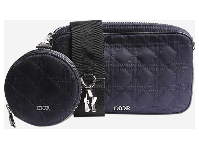 Christian Dior Dark blue 2021 nylon quilted crossbody bag  ref.1404385