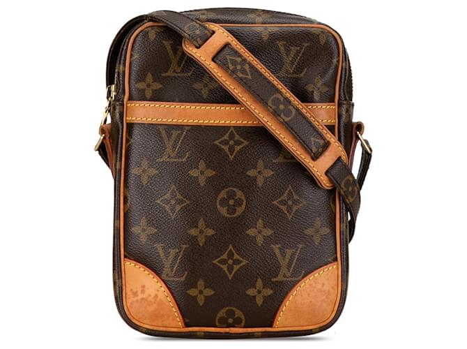 Louis Vuitton Marrom Monograma Danúbio Couro Lona  ref.1404477