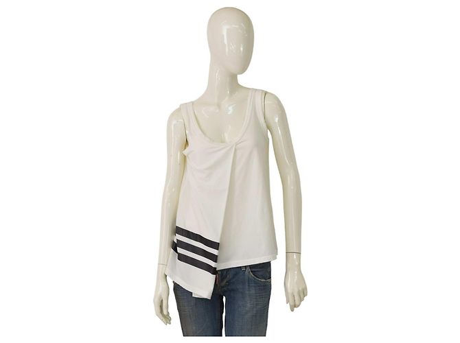 Top asimétrico blanco Y-3 Adidas Yohji Yamamoto