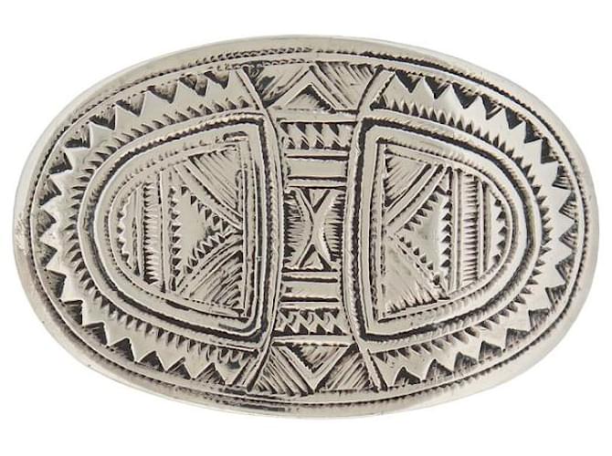 Hermès HERMES TOUAREG ANCHOR CHAIN BELT BUCKLE 32 MM silver 925 SILVER BUCKLE Silvery  ref.1404505