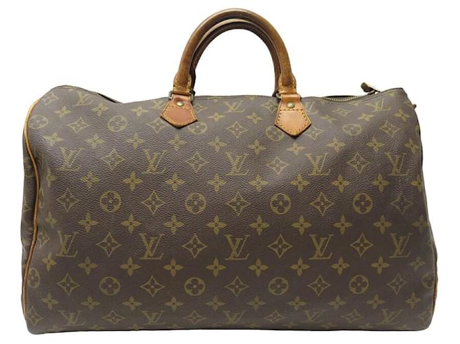 VINTAGE LOUIS VUITTON SPEEDY HANDBAG 40 MONOGRAM M CANVAS41522 HAND BAG Brown Cloth  ref.1404521