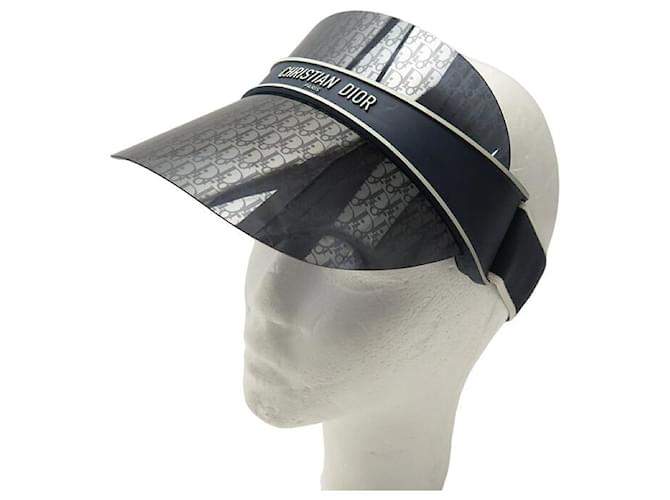 NEW CHRISTIAN DIOR CAP WITH CLUB VISOR 31b8 45-68 BLACK BLUE VISOR Cloth  ref.1404524