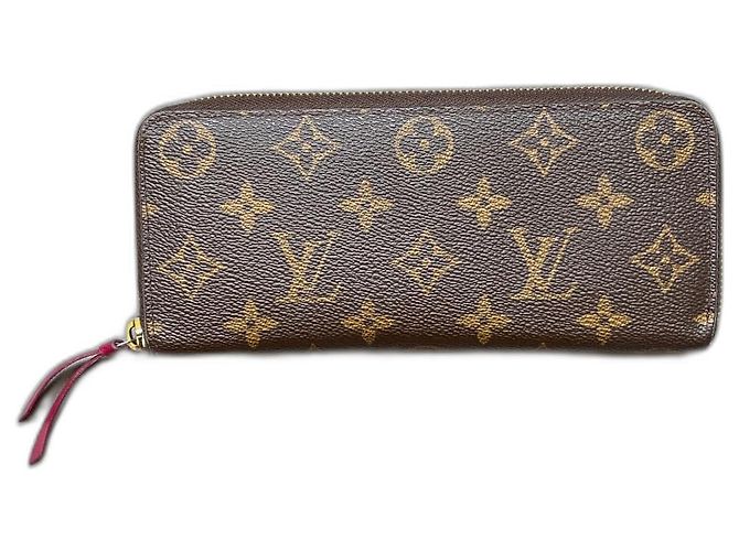 Louis Vuitton Clemence Geldbörse Monogram Canvas Braun