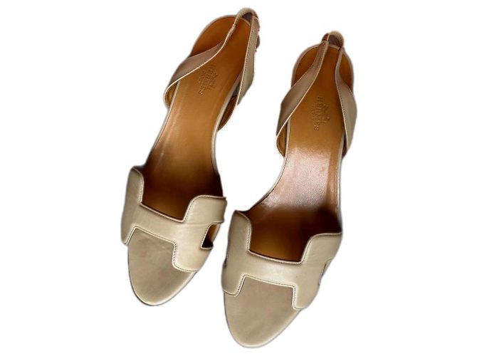 Aloha Hermès Ballettschuhe Beige