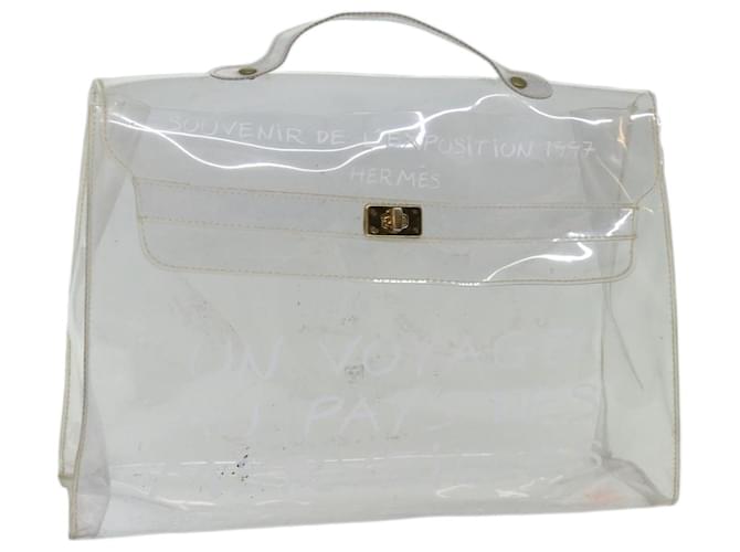 Hermès Bolsa de mão HERMES Vinil Kelly transparente vinil transparente 70652 Poliuretano  ref.1404678