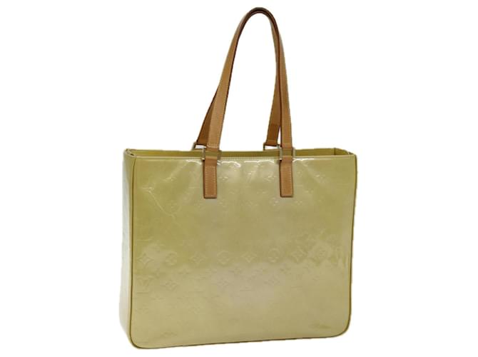 LOUIS VUITTON Monogram Vernis Columbus Tote Bag Beige M91023 LV Auth th4944 Patent leather  ref.1404690