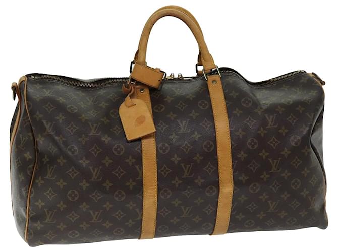 Louis Vuitton Monogram Keepall Bandouliere 55 Bolsa Boston M41414 LV Auth 75092 Monograma Lienzo  ref.1404715