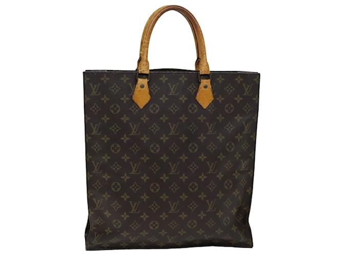 LOUIS VUITTON Monogram Sac Plat Bolsa M51140 Autenticação de LV 75778 Monograma Lona  ref.1404768